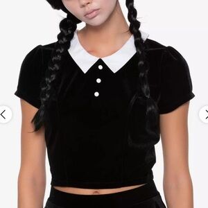 Hot Topic velvet crop top